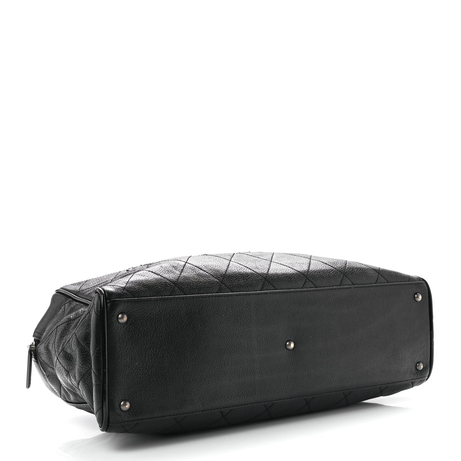 Chanel Caviar Patent Quilted Large Bowler Black 4 of 11