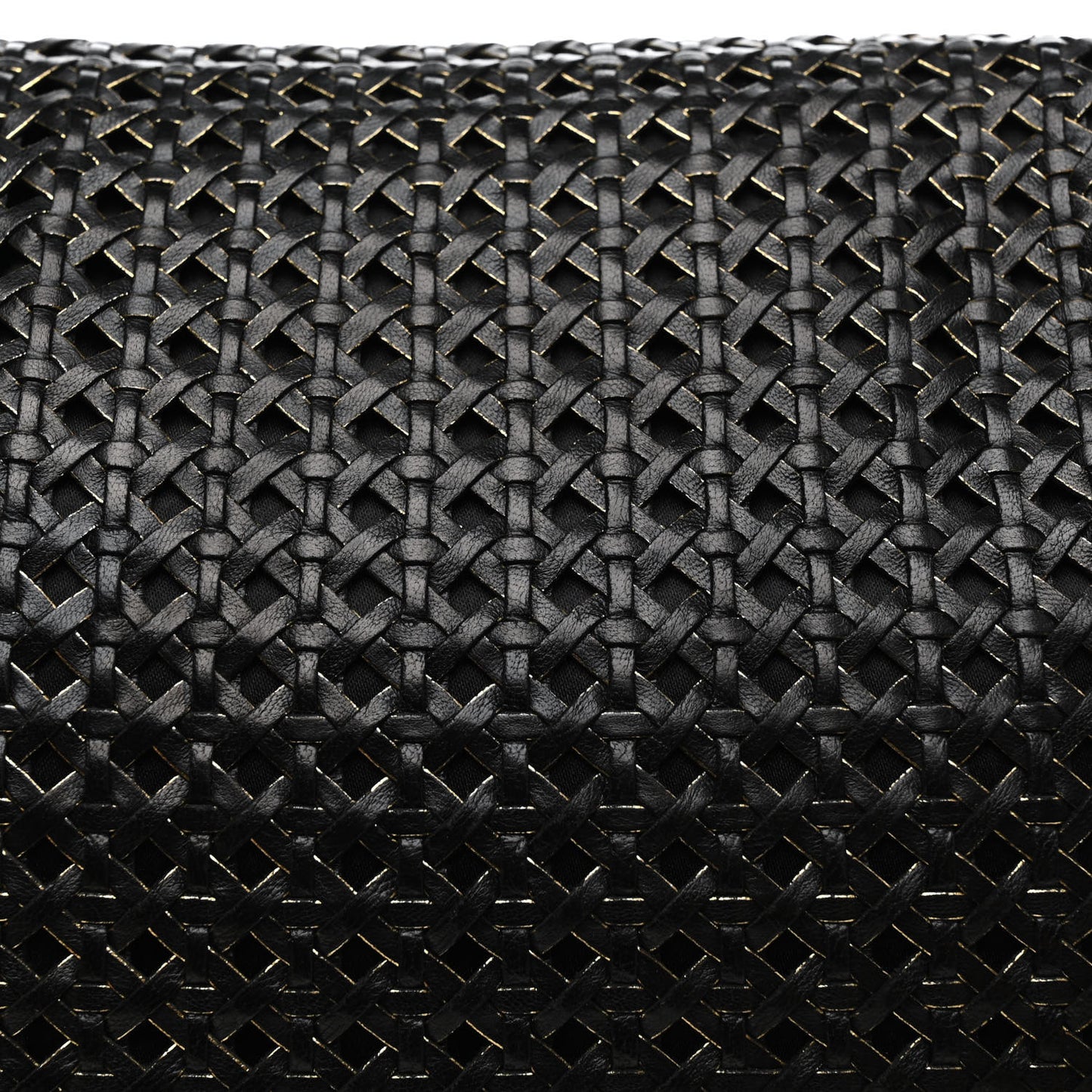 Braided Sheepskin New Medium Boy Flap Black Gold