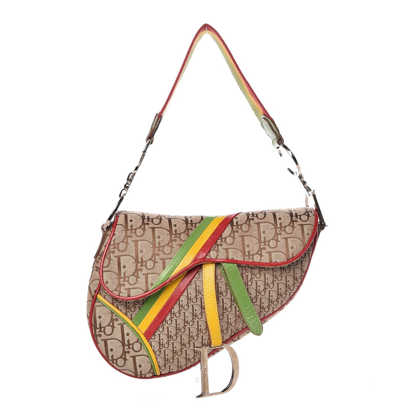 Monogram Rasta Saddle Bag Beige