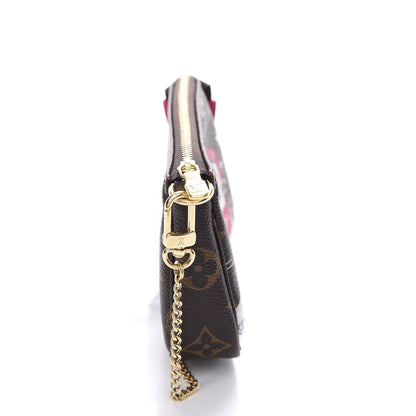 Louis Vuitton Monogram 2019 Christmas Animation Mini Courchevel Pochette Accessories Fuchsia 8 of 10