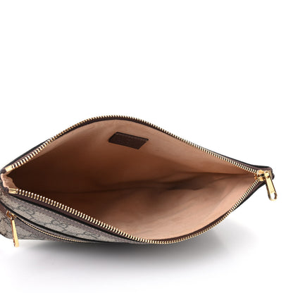 Gucci GG Supreme Monogram Large Ophidia Pouch Clutch Brown 5 of 8