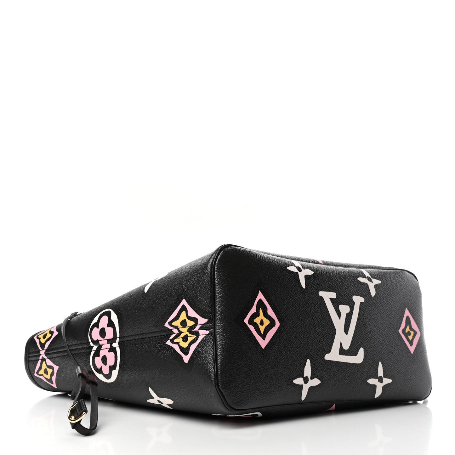 Monogram Giant Wild At Heart Neverfull MM Black