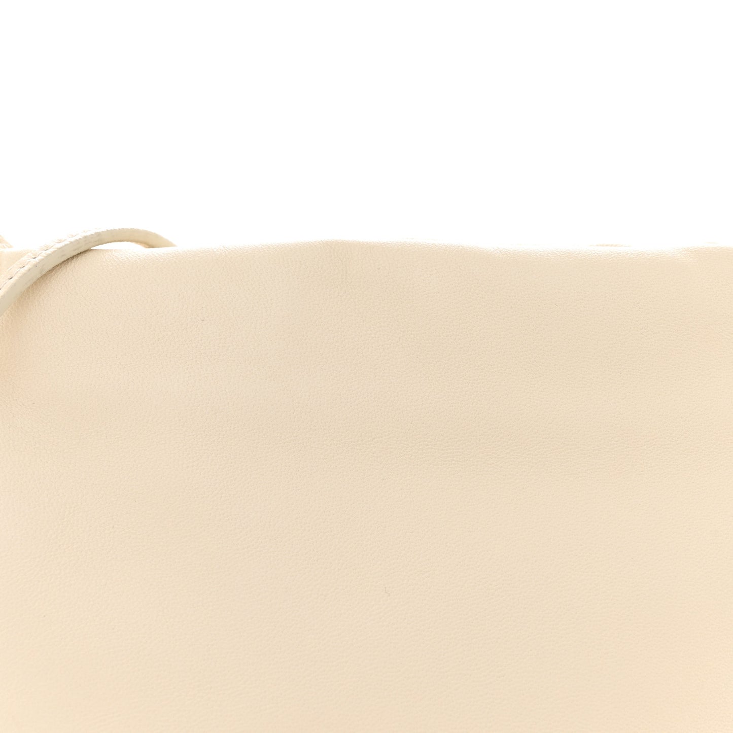 Grained Calfskin Bourse Clutch Ivory