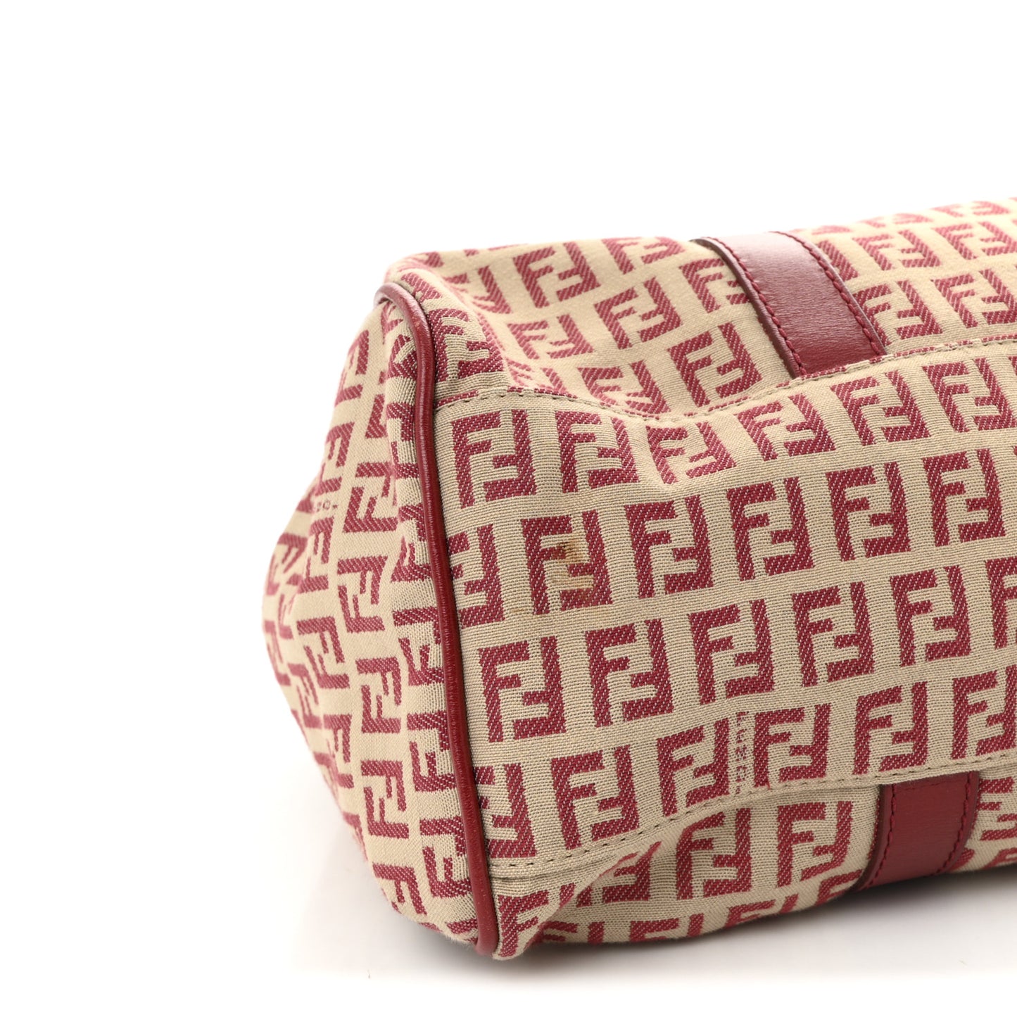 Zucchino Vitello Shoulder Bag Beige Rosso