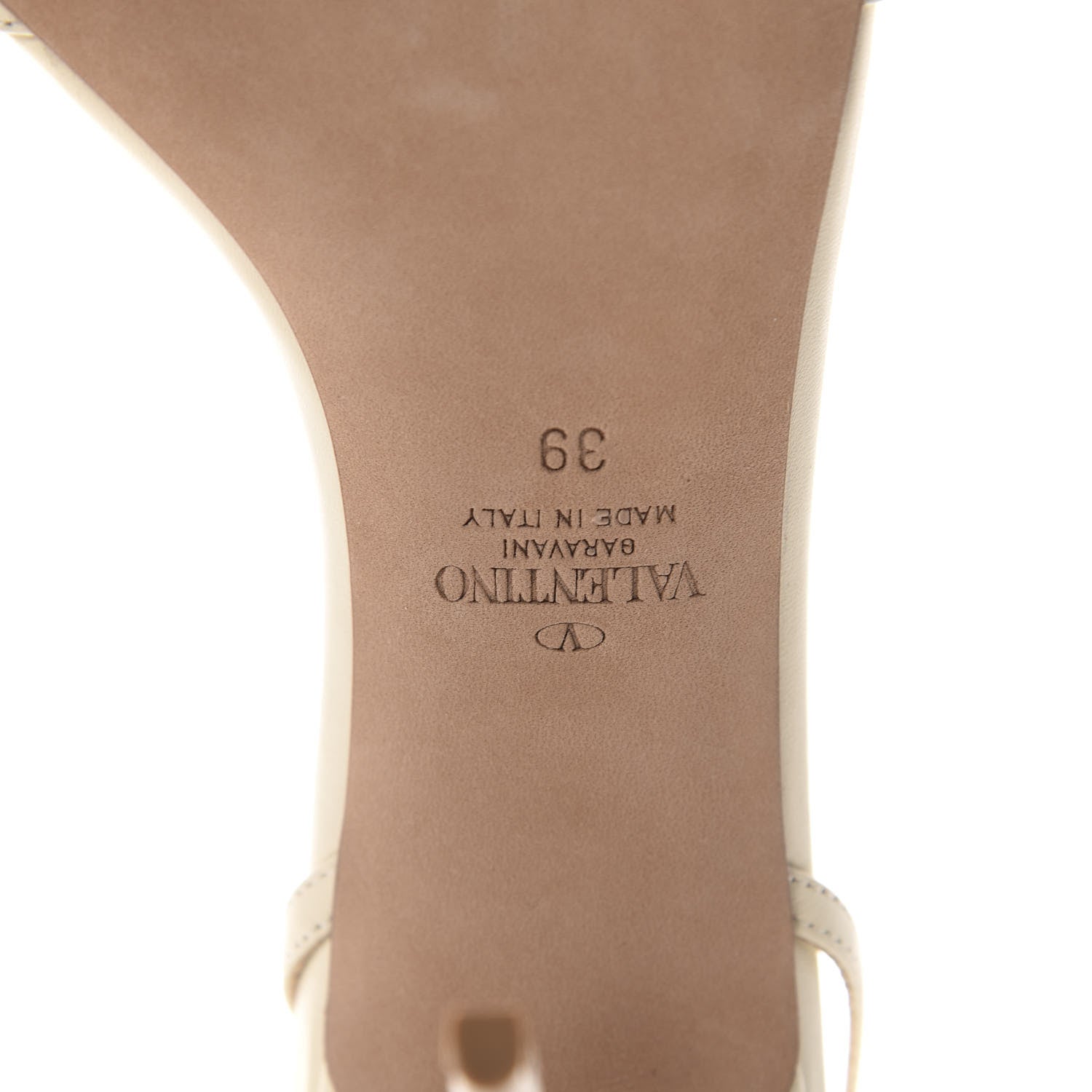 Valentino Garavani Calfskin Strappy Ankle Strap Sandals 39 White 10 of 11