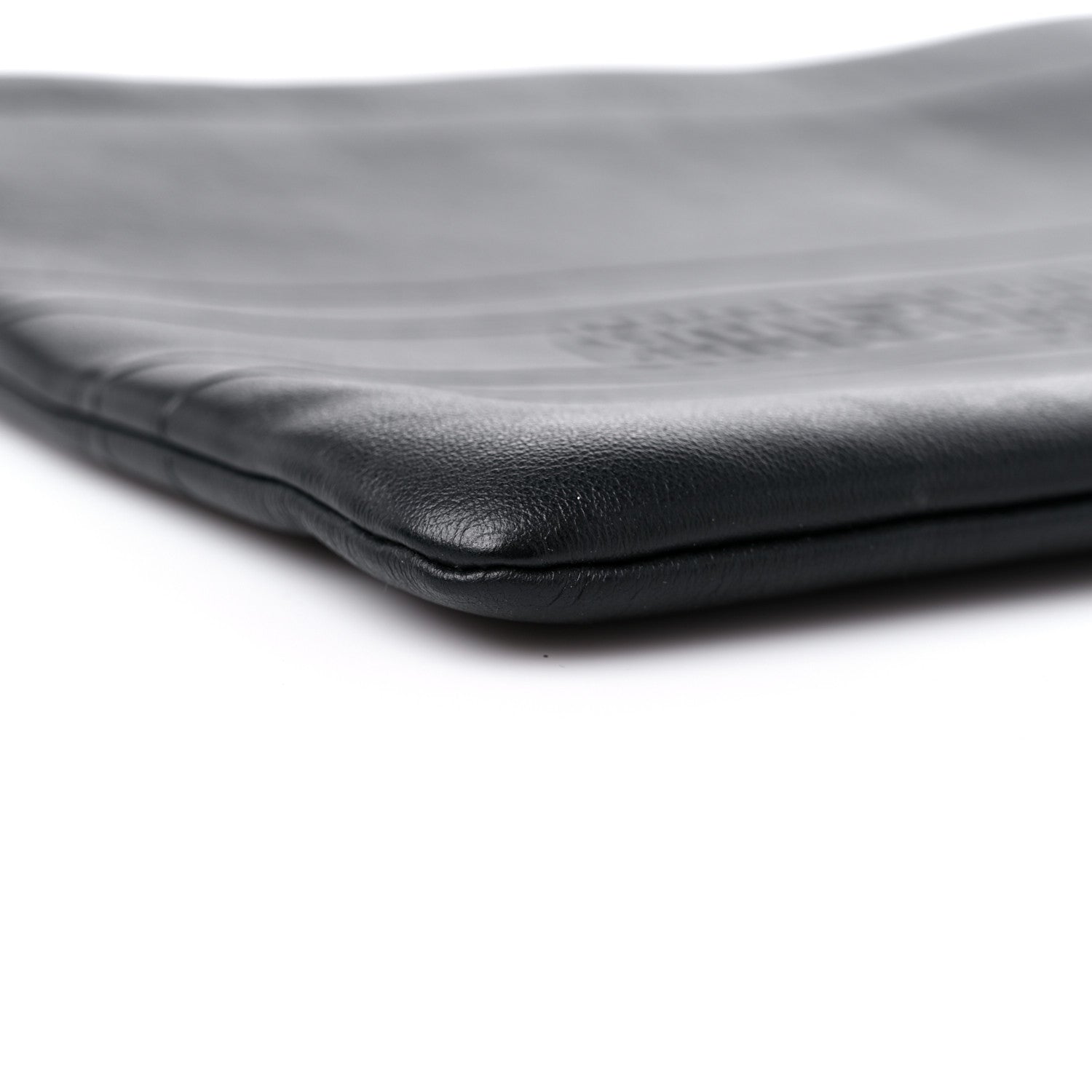 Christian Dior Calfskin Embossed Logo Zip Clutch Black 7 of 8