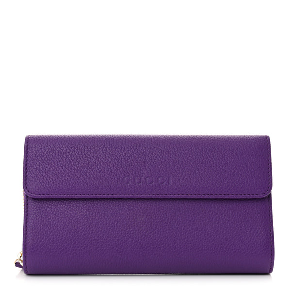 GIVENCHY ジバンシー　キップスキン　二つ折り財布　薄紫　パープル Gucci Grained Calfskin Continental Zip Wallet Purple 1631239