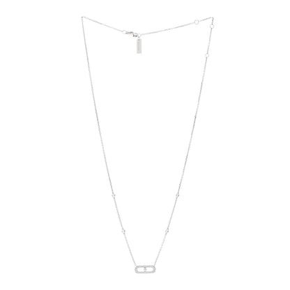 Messika 18K White Gold Diamond Move Uno Pave Necklace 3 of 5