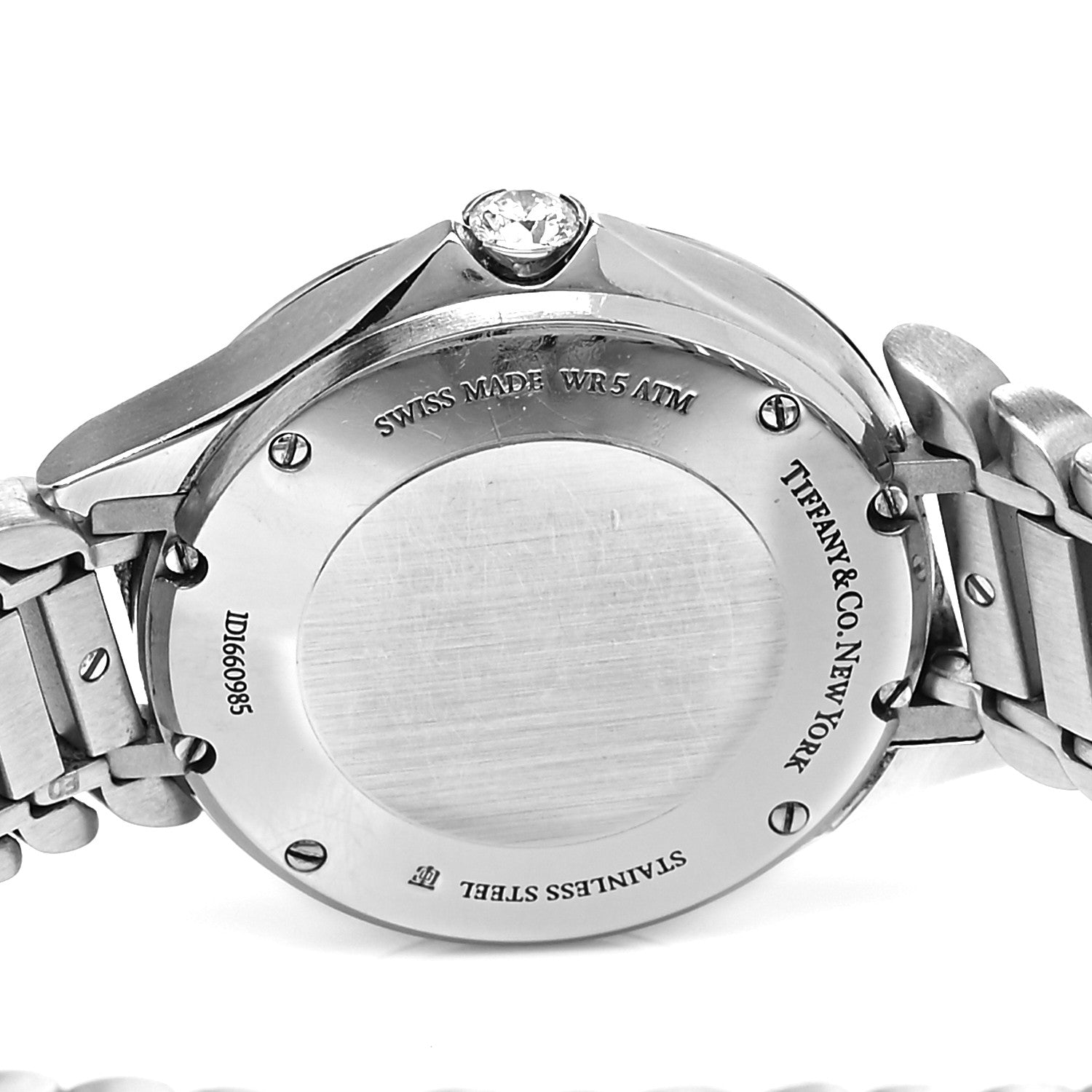 Tiffany Stainless Steel Diamond 28mm Metro 2-Hand Quartz Watch 4 of 5
