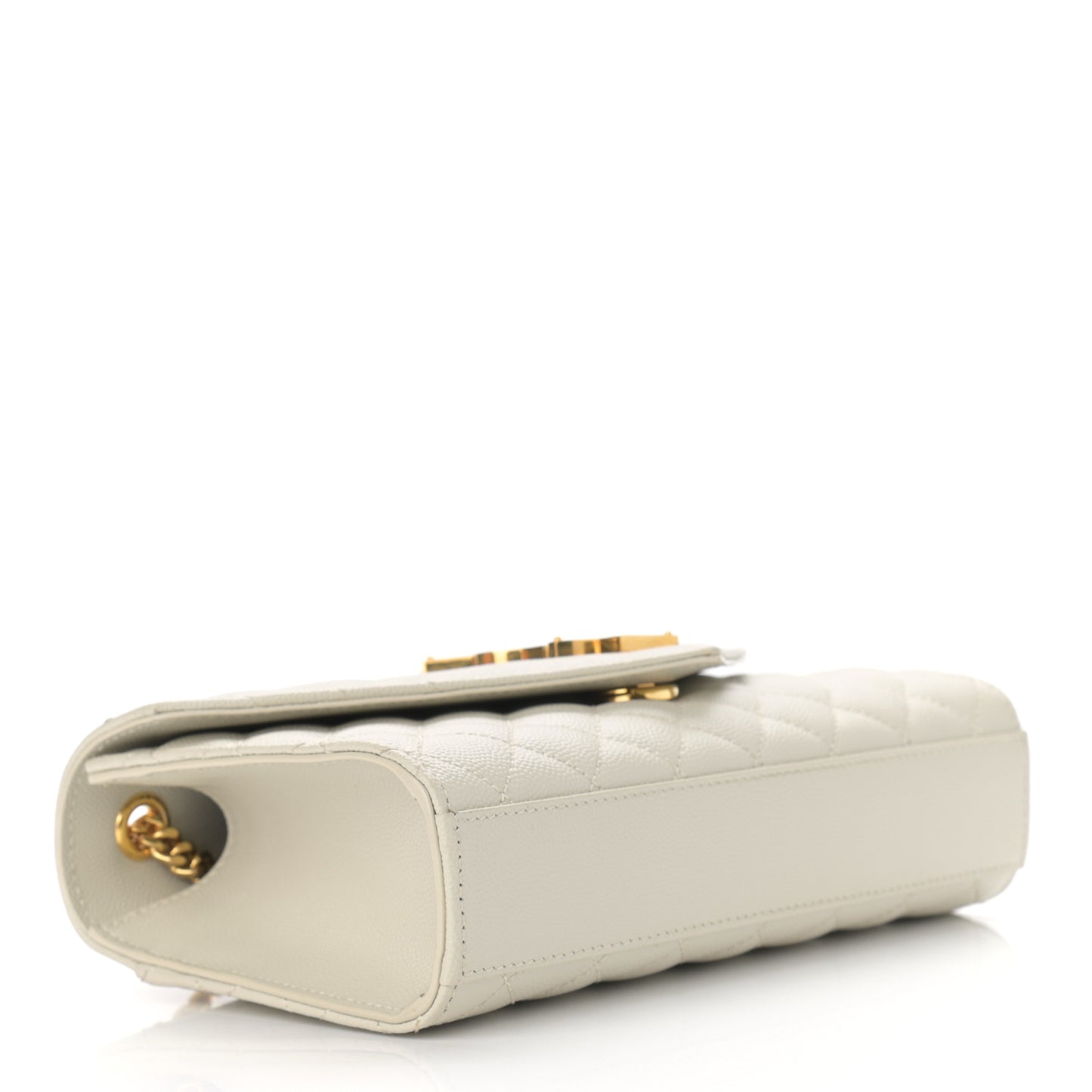 Grain De Poudre Textured Mixed Matelasse Triquilt Small Monogram Satchel Crema Soft