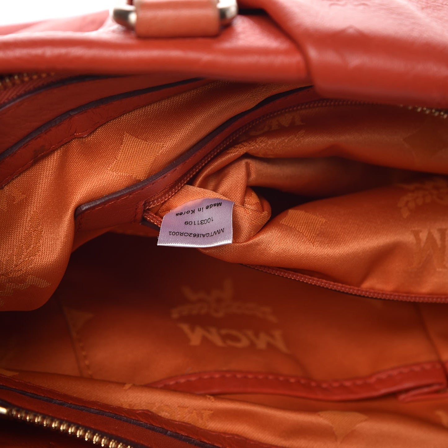 Calfskin Ottomar Monogram Tote Orange