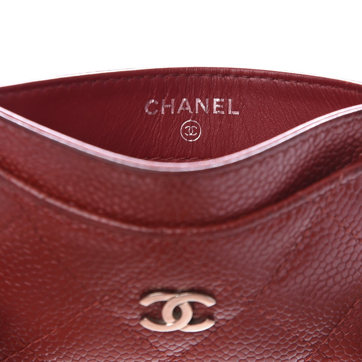 Chanel Caviar Quilted Card Holder Red 7 of 11