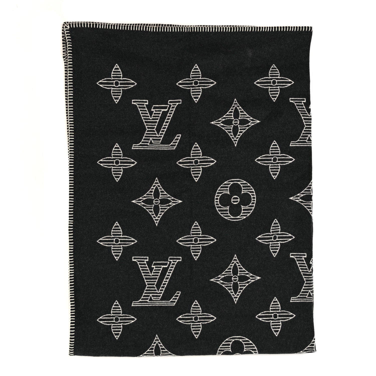 Louis Vuitton Wool Monogram Shadow Blanket Grey 1 of 4