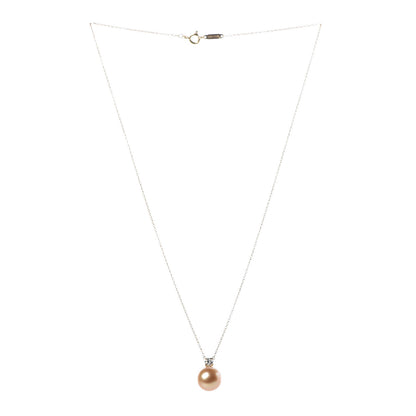 Tiffany 18K Yellow Gold Pearl Diamond South Sea Pearl Pendant Necklace 3 of 7