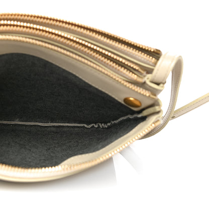 Celine Lambskin Small Trio Crossbody Bag Beige 6 of 12