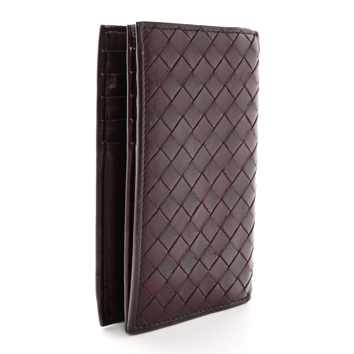 Bottega Veneta Nappa Intrecciato Flap Wallet Bordeaux 3 of 11
