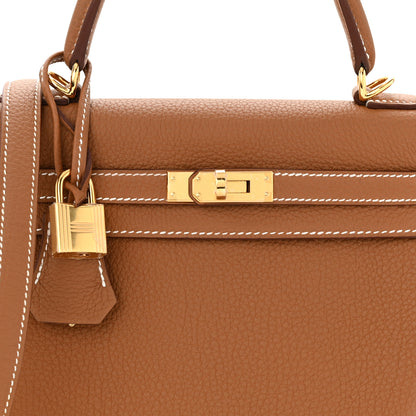 Hermes Togo Kelly Retourne 25 Gold 8 of 11