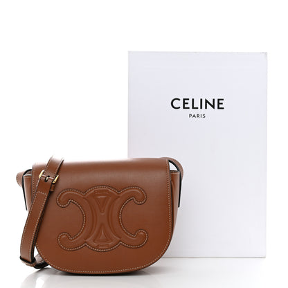 Celine Smooth Calfskin Cuir Triomphe Folco Crossbody Bag Tan 13 of 13