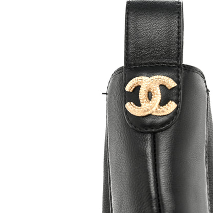 Chanel Lambskin Cap Toe CC Short Ankle Boots 36 Black 9 of 12
