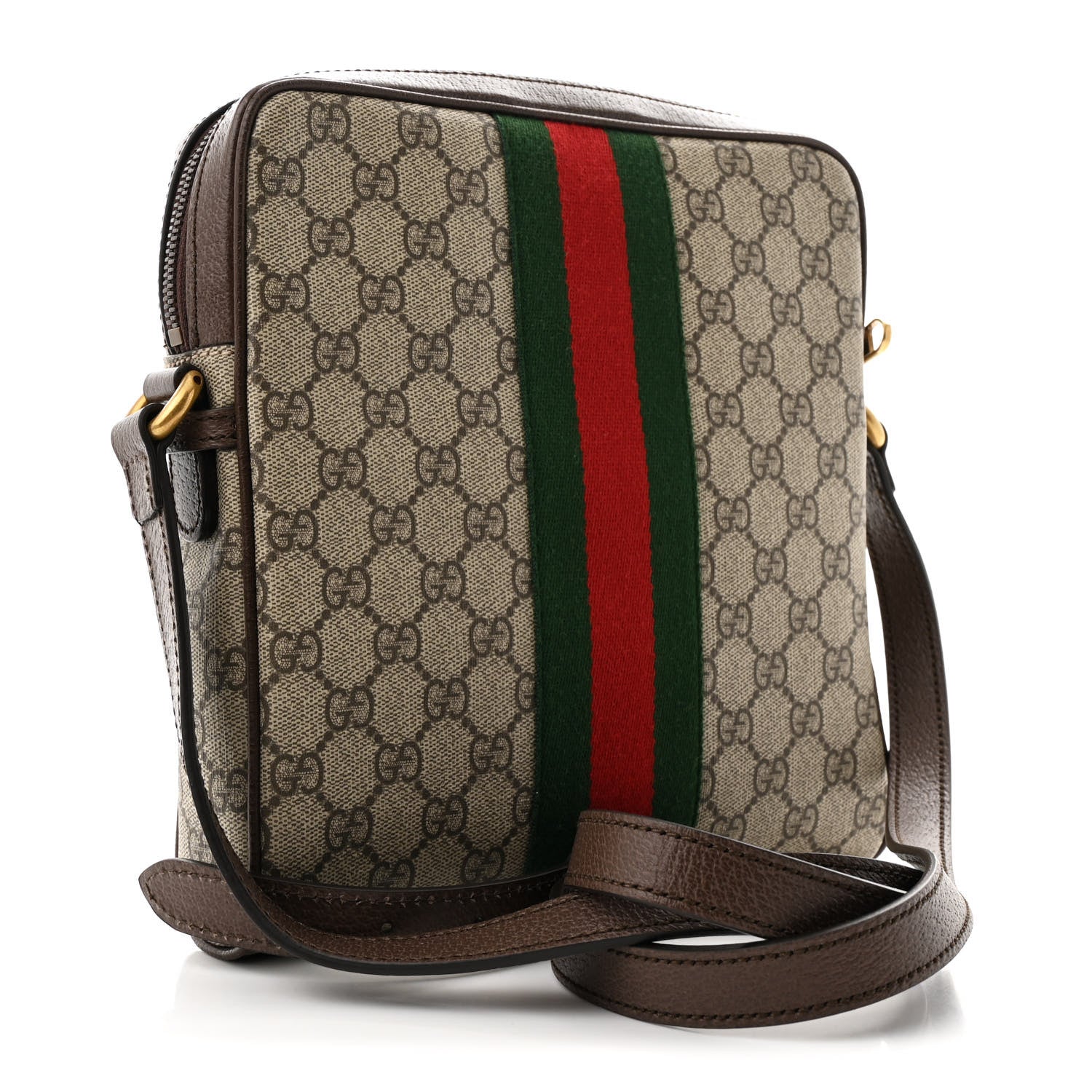Gucci GG Supreme Monogram Web Small Ophidia Messenger Bag Brown 3 of 10