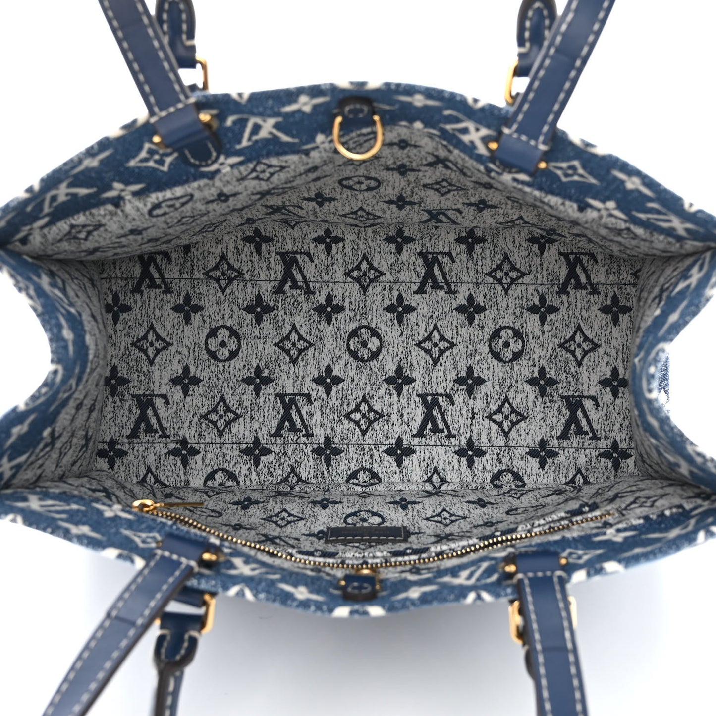 Monogram Jacquard Denim Onthego MM Bleu