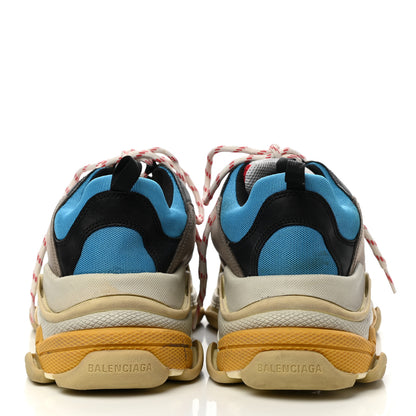 Balenciaga Mesh Nubuck Mens Triple S Sneakers 45 Bleu Gris Rouge 4 of 10