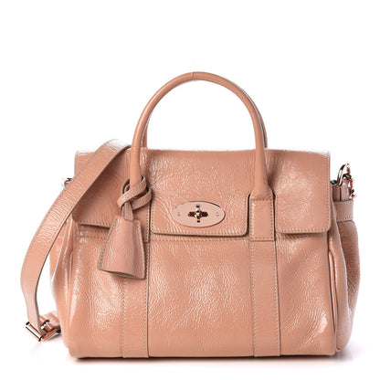 Mulberry Wrinkled Patent Small Bayswater Plaster Pink 1 of 22