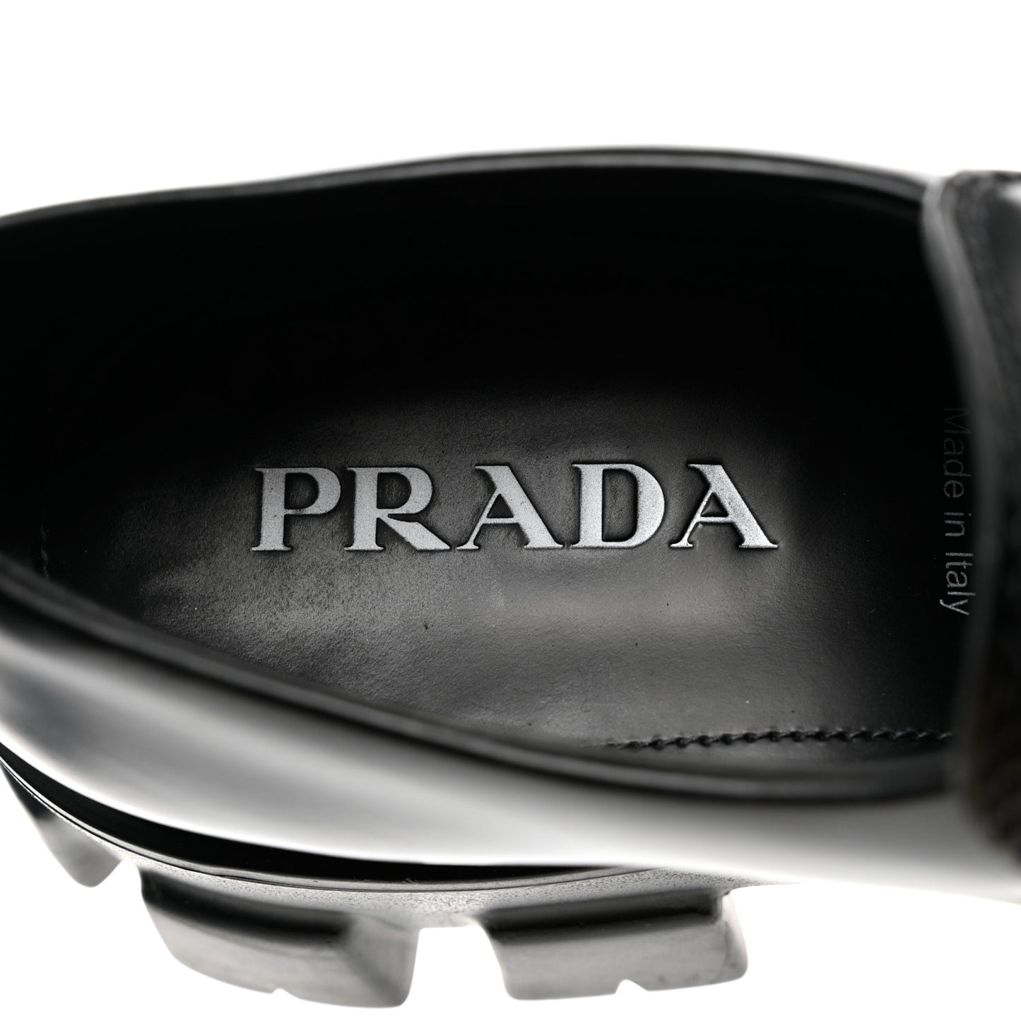 Spazzolato Rois Metal Triangle Logo Mens Monolith 60mm Loafers 7.5 Black
