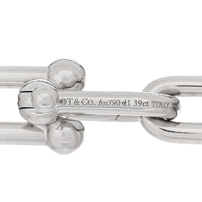 Tiffany 18K White Gold Diamond Medium HardWear Link Bracelet 3 of 4