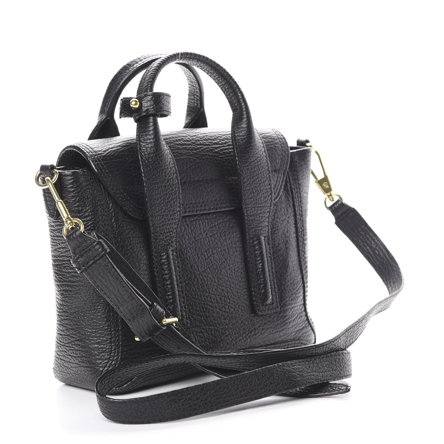 3.1 Phillip Lim 3.1 Textured Calfskin Mini Pashli Satchel Black 2 of 11