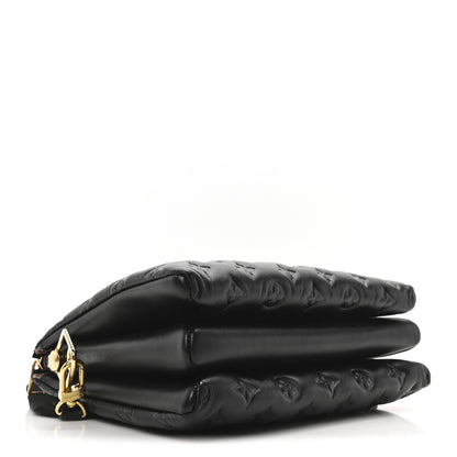 Louis Vuitton Lambskin Embossed Monogram Coussin PM Black 8 of 10