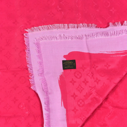 Louis Vuitton Silk Wool Monogram Arty Shawl Pivoine 3 of 3