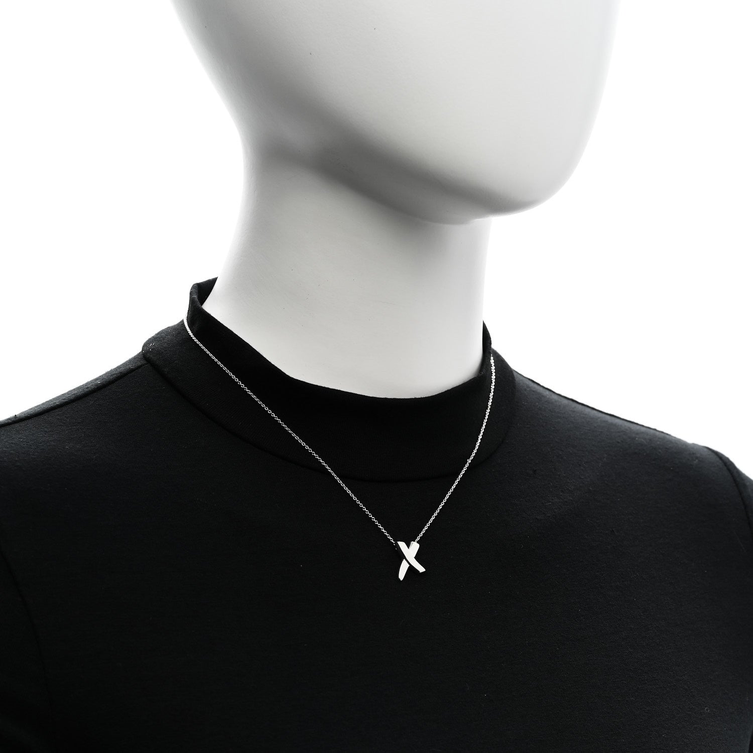 Tiffany Sterling Silver Paloma Picasso Graffiti X Pendant Necklace 2 of 5
