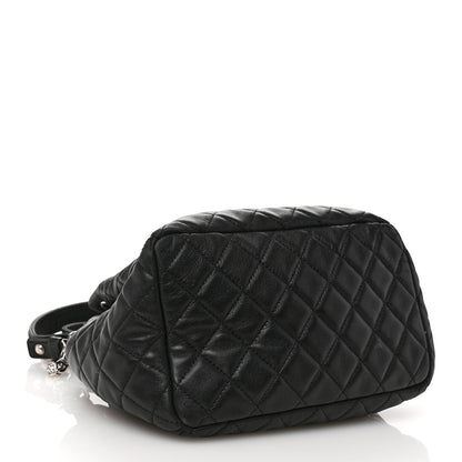 Chanel Lambskin Quilted CC Chain Bucket Bag Black Black 4 of 14