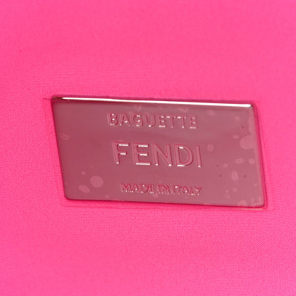 Fendi Lycra FF 1974 Embossed Baguette Rosa Fluo 6 of 10