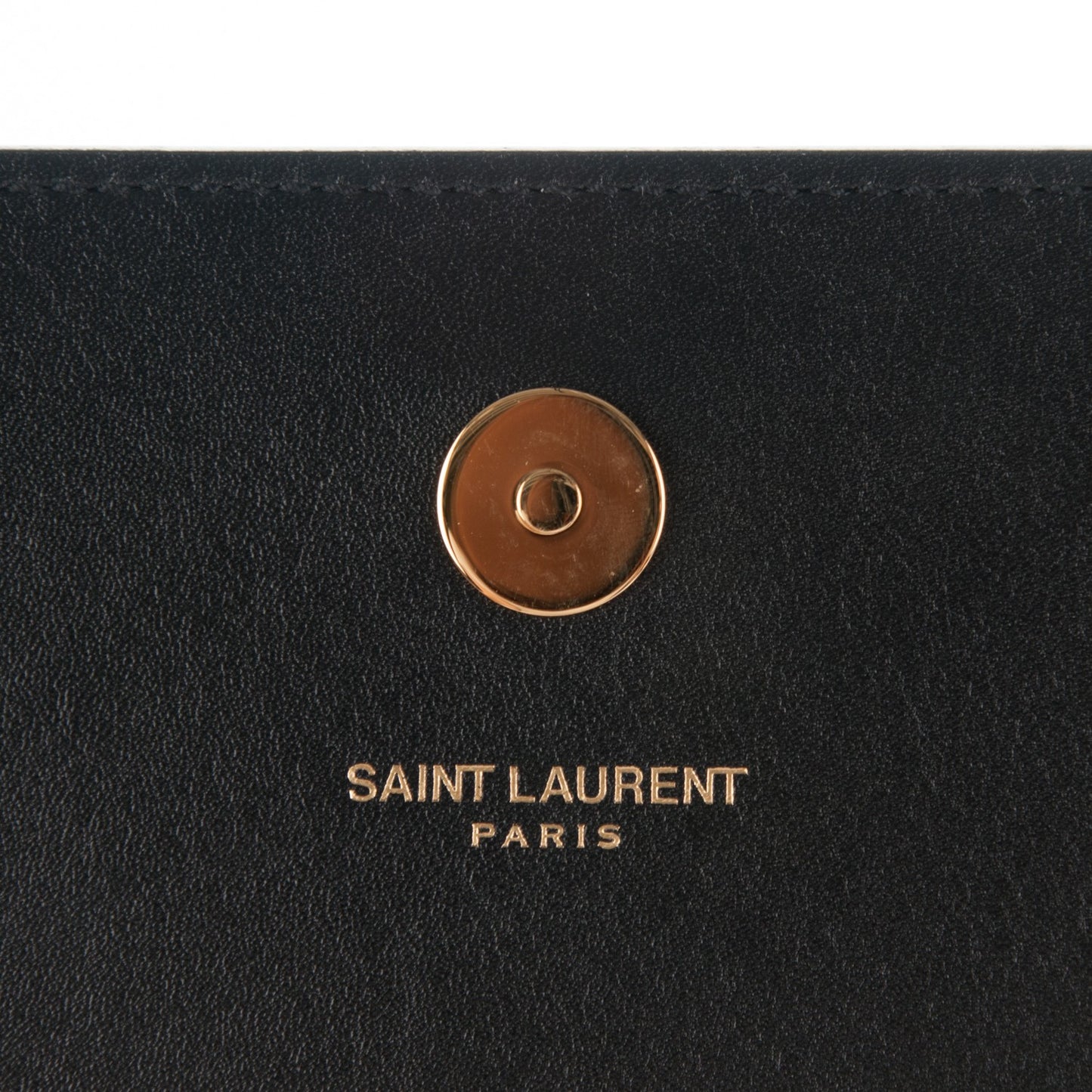 Calfskin Classic Monogram Kate Heart Clutch Black Rouge