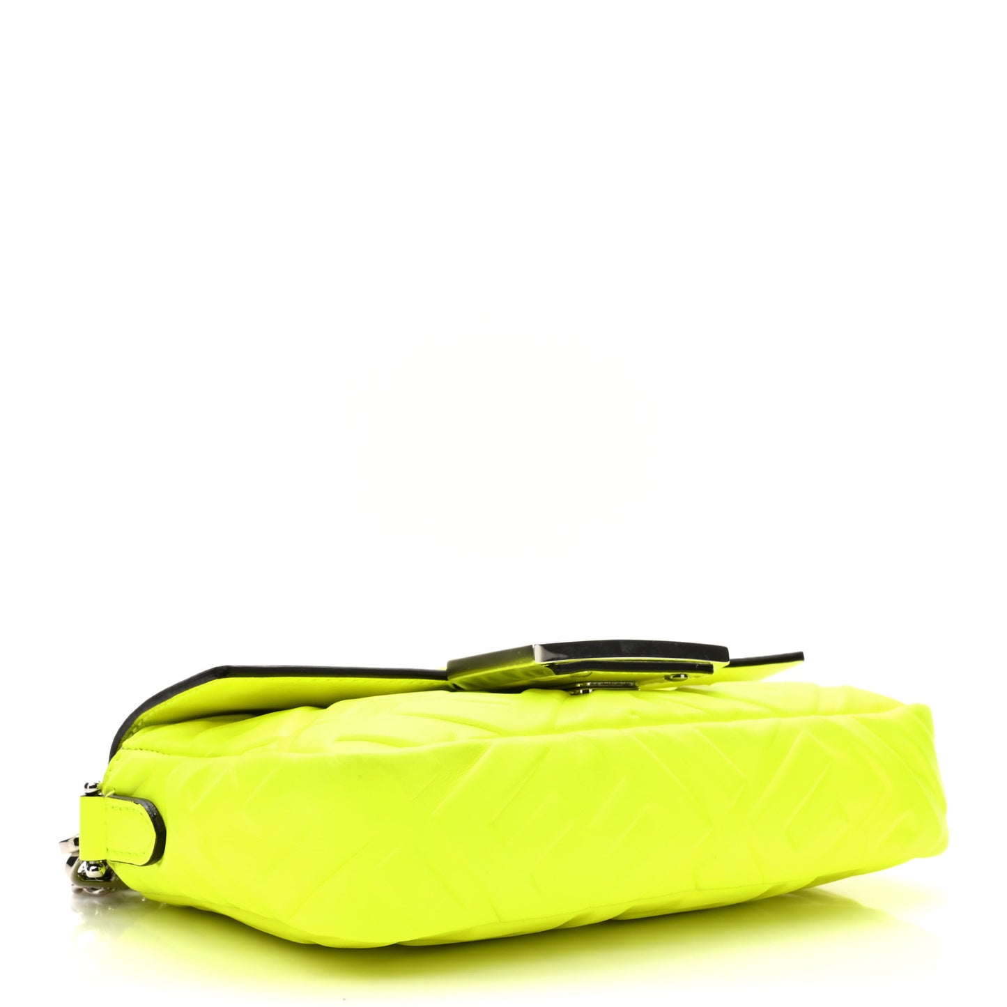 Nappa FF 1974 Embossed Mini Baguette Neon Yellow