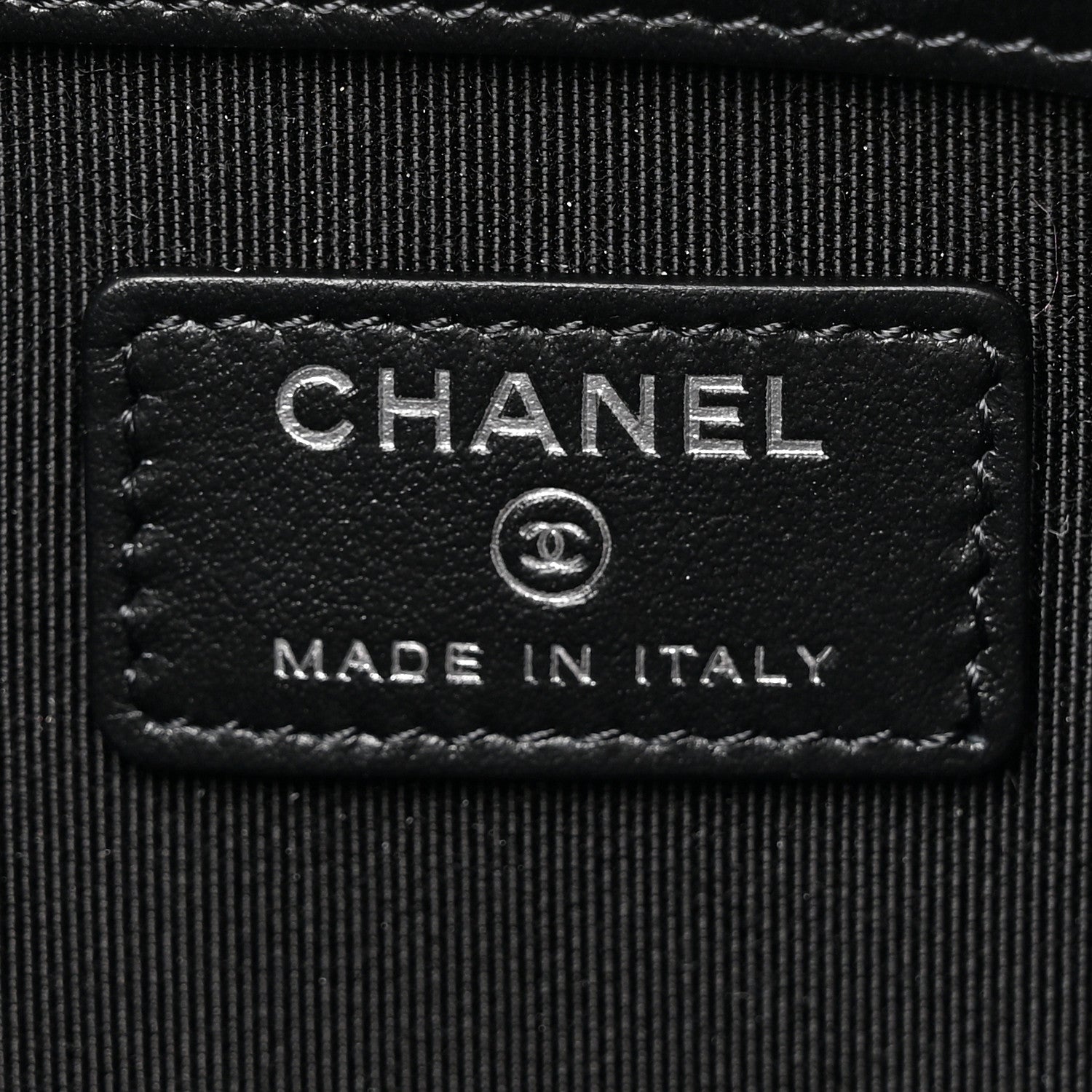 Chanel Canvas Sequin Medium Deauville Cosmetic Pouch Black 6 of 8