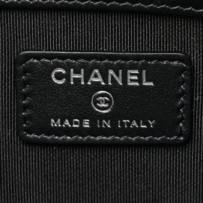 Chanel Canvas Sequin Medium Deauville Cosmetic Pouch Black 6 of 8