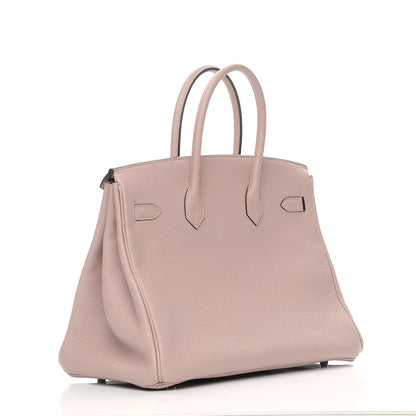 Hermes Taurillon Clemence Birkin 35 Glycine 3 of 7