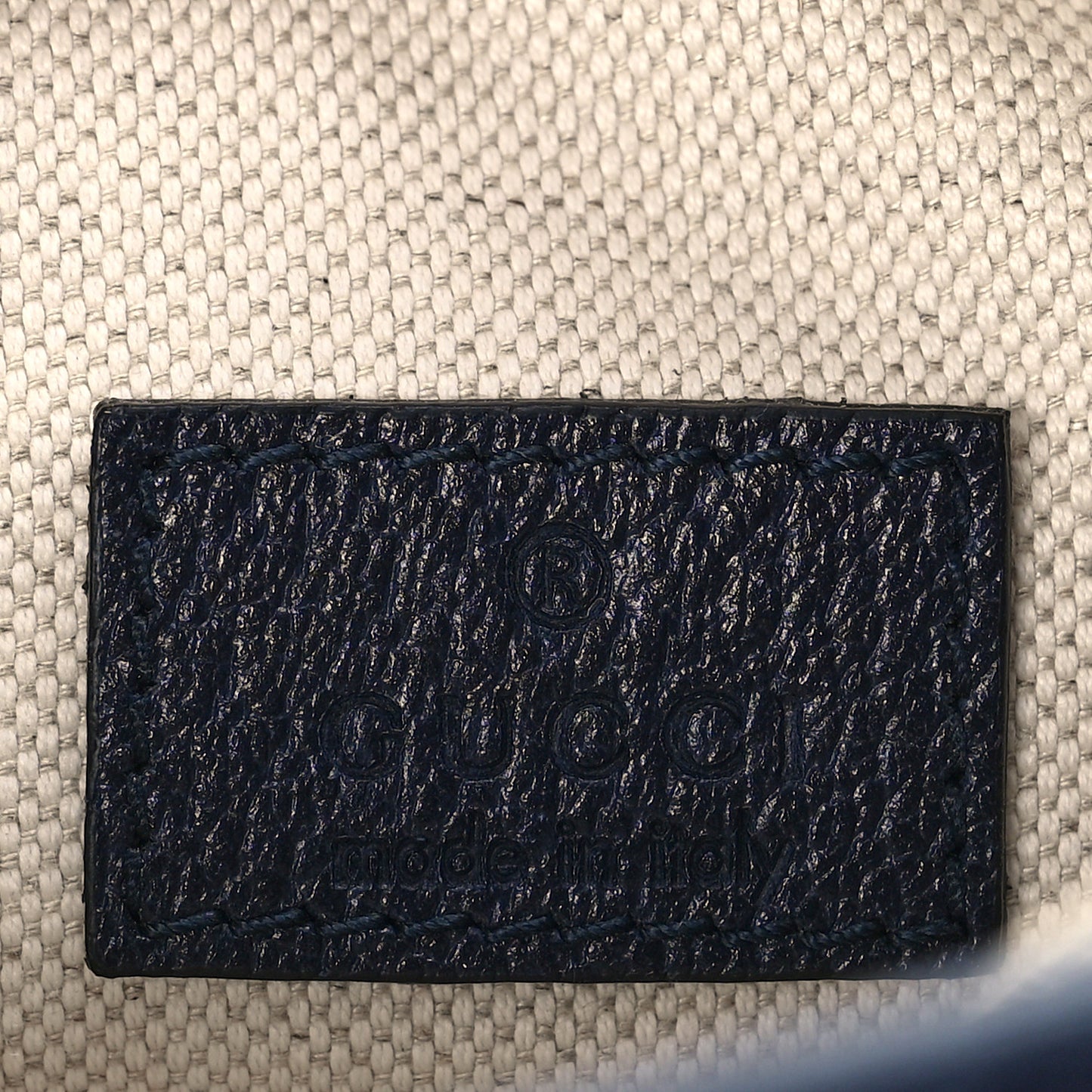 GG Supreme Monogram Textured Dollar Calfskin Mini Retro Interlocking G Shoulder Bag Beige Blue