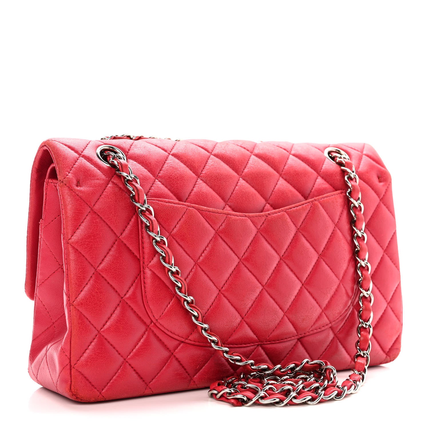 Chanel Lambskin Quilted Medium Double Flap Red 4 of 19