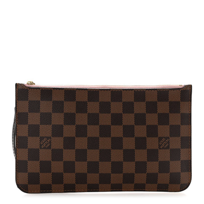 Louis Vuitton Damier Ebene Neverfull MM GM Pochette Rose Ballerine 1 of 11