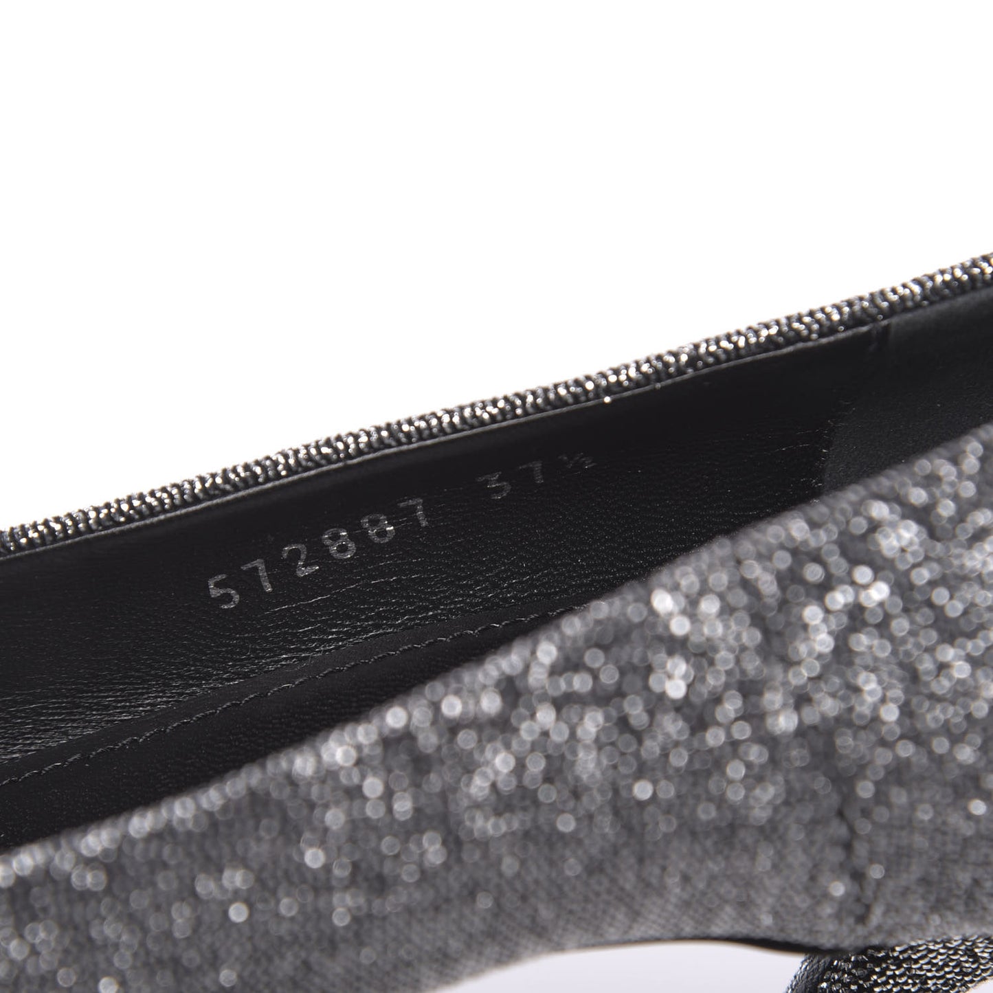 Shiny Fabric Square Knife 80mm Pumps 37.5 Silver