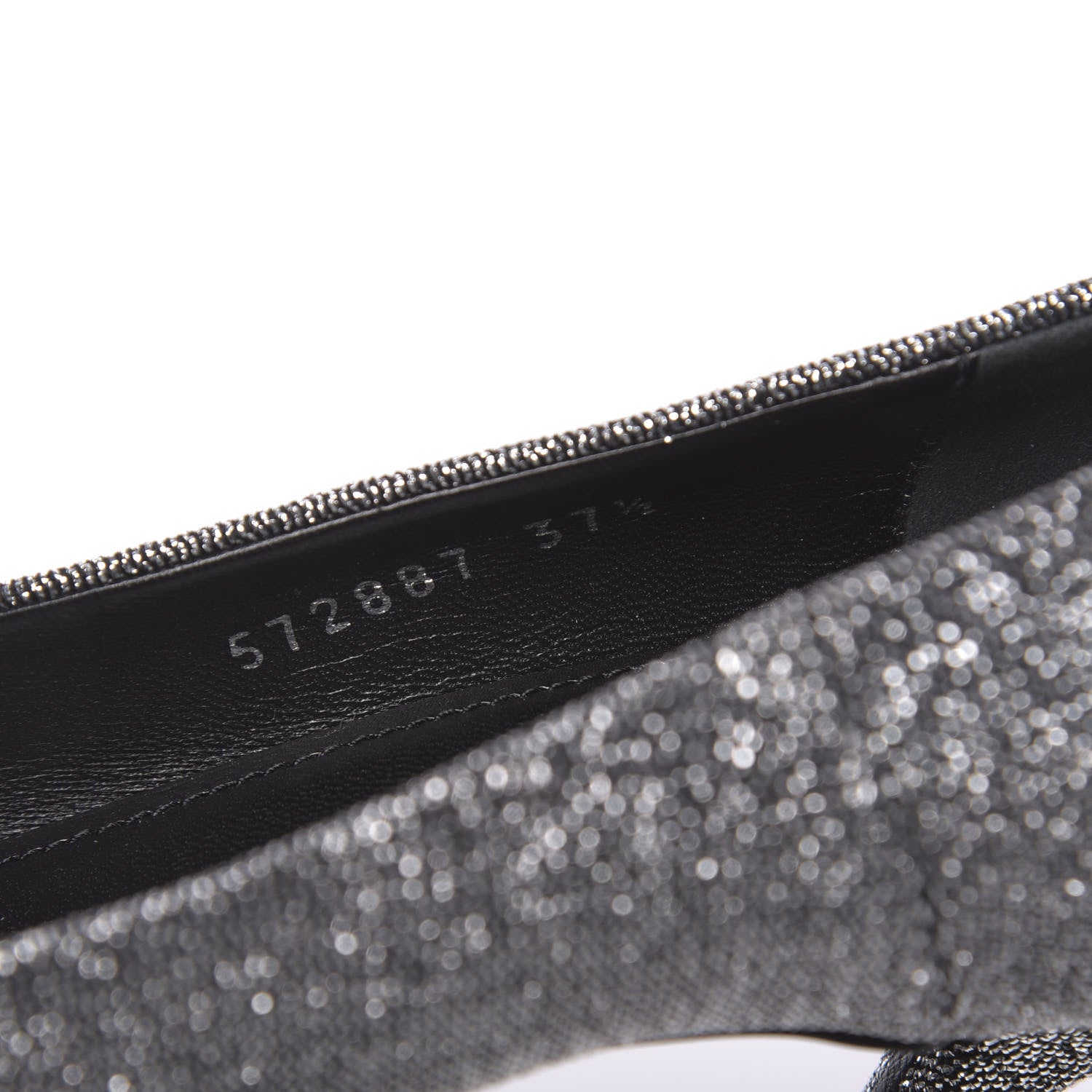 Balenciaga Shiny Fabric Square Knife 80mm Pumps 37.5 Silver 8 of 9
