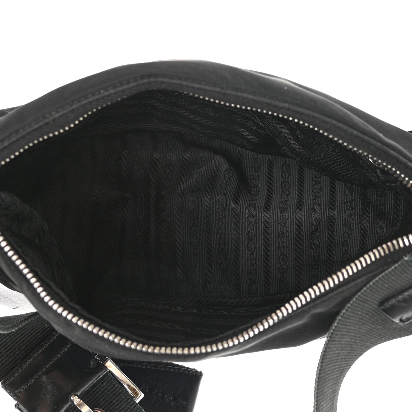 Tessuto Nylon Soft Calf Shoulder Bag Black