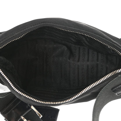 Prada Tessuto Nylon Soft Calf Shoulder Bag Black 4 of 15