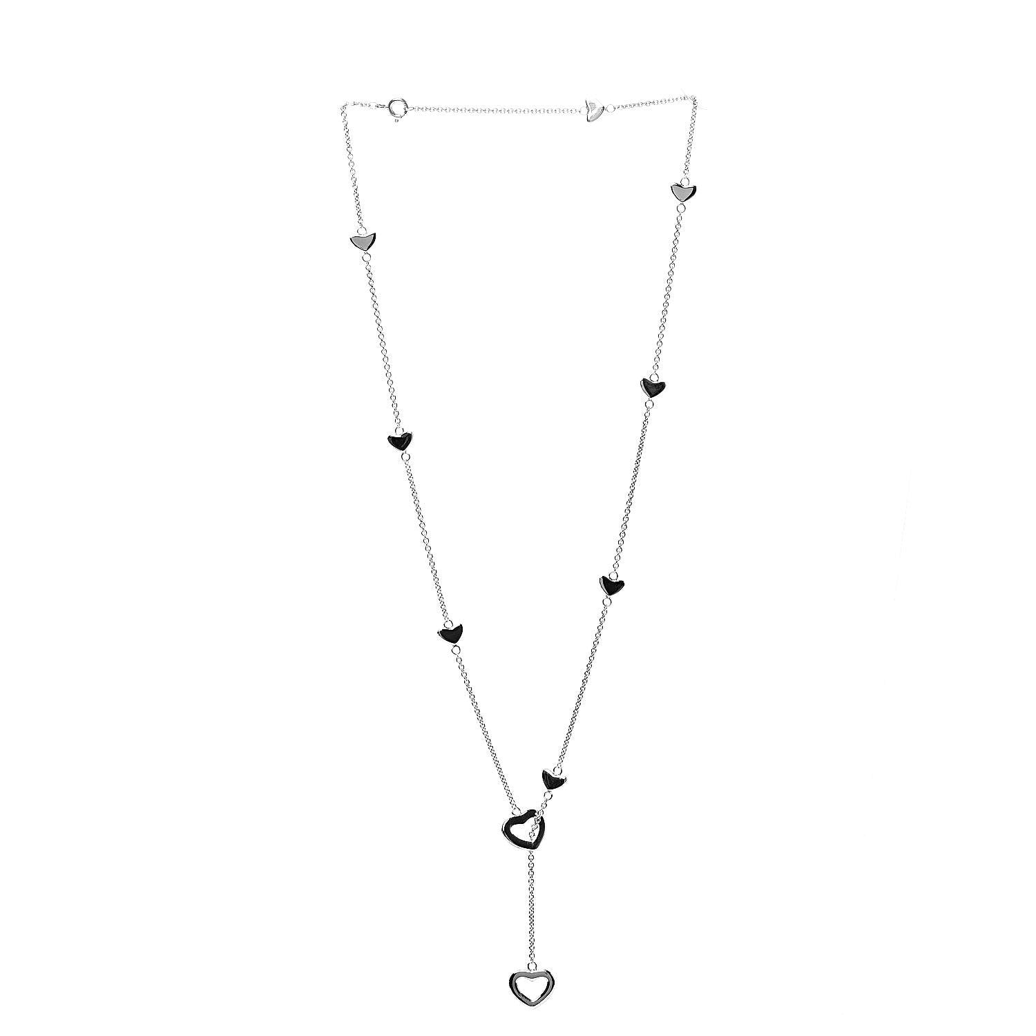 Tiffany Sterling Silver Heart Lariat Necklace 3 of 5