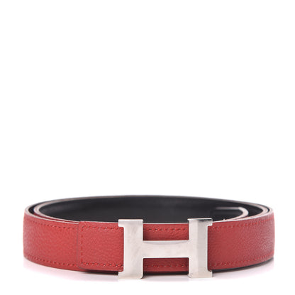 Hermes Box Togo 24mm Mini Constance H Belt Black Rouge Garance 1 of 6