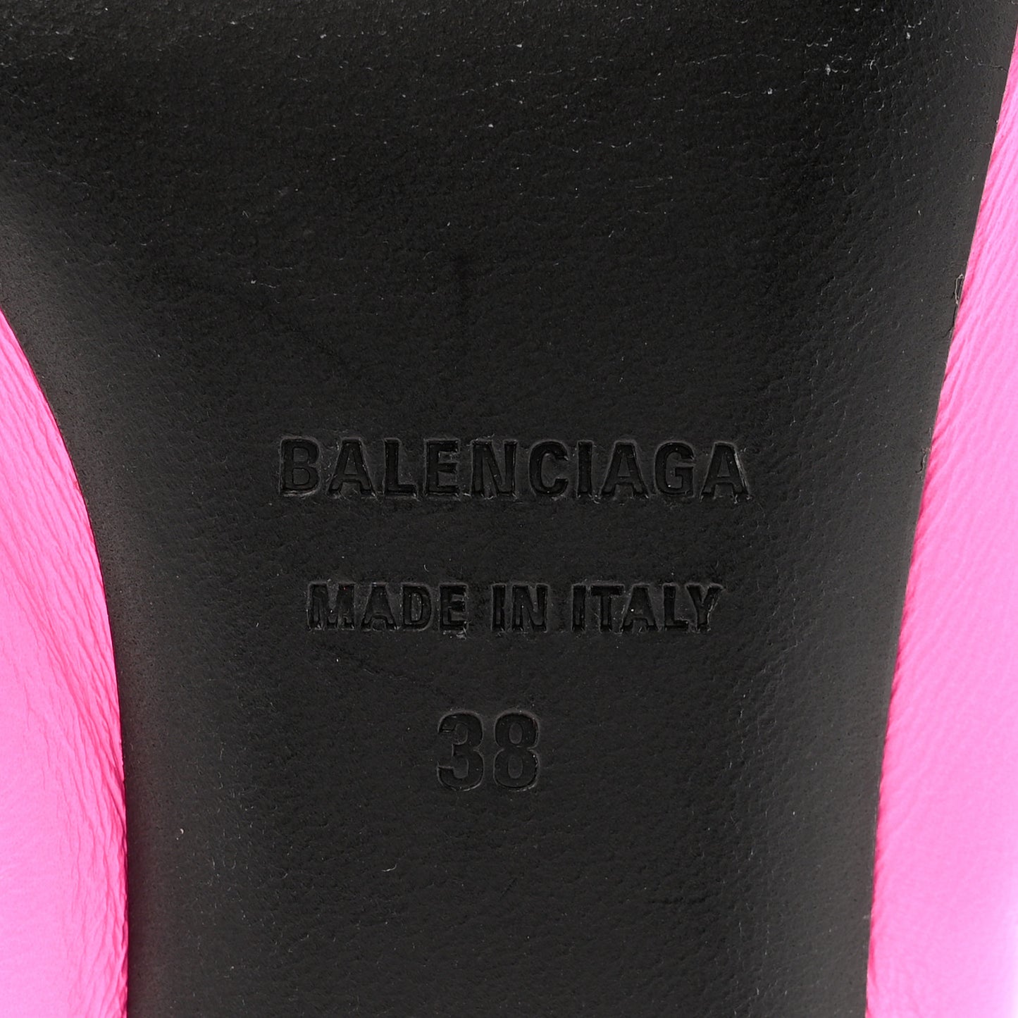 Smooth Nappa Pointed Toe Scrunch Knife 40mm Mules 38 Fluo Pink